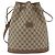 Borsa a spalla Gucci GG Supreme in PVC beige e oro 001 58 6850 Auth 174519 D'oro - vista 2