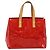 LOUIS VUITTON Monogram Vernis Reade PM Borsa a Mano Rossa M91088 LV Auth mr2188 Rosso - vista 13