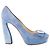 Décolleté in Suede Blu Chiaro Prada Marrone chiaro