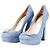 Décolleté in Suede Blu Chiaro Prada Marrone chiaro - vue 2