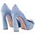 Décolleté in Suede Blu Chiaro Prada Marrone chiaro - vue 3