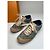 Sneaker in denim e pelle monogramma Louis Vuitton vintage blu EU36 - vista 10