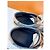 Sneaker in denim e pelle monogramma Louis Vuitton vintage blu EU36 - vista 12