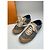 Sneaker in denim e pelle monogramma Louis Vuitton vintage blu EU36 - vista 2
