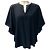 Hermès Hermes Navy Blue Silk Flutter Sleeve Drape Top