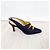 Escada dunkelblaue Satin-Schuhe aus den 80ern - Ansicht 5