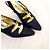 Escada dunkelblaue Satin-Schuhe aus den 80ern - Ansicht 9