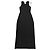 Sportmax Langes schwarzes Rippstrickkleid