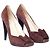 Pumps in suede con decorazione a volant Prada Marrone - vista 2