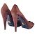 Pumps in suede con decorazione a volant Prada Marrone - vista 3