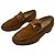 Mocassino in suede Gucci vintage con morsetto marrone