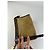 Clutch Anagram in pelle scamosciata cammello Loewe vintage Marrone - vista 10
