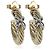 Pendientes de aro Cable X en oro blanco y oro amarillo de David Yurman