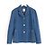 Hermès Reitermantel aus Hirschleder in himmelblau