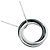 Cartier Trinity Diamant-Halskette Schwarz Silber - Ansicht 3