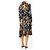 Preen By Thornton Bregazzi Schwarzes bedrucktes Midikleid - Größe S - Ansicht 2