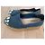 Espadrillas Miu Miu in denim decorate con cristalli Blu - vista 5