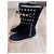 Stivali Dior in suede nero con borchie - vista 4