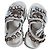Sandali bianchi Gucci decorati con cristalli Bianco