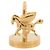 Hermès Chaveiro charm em edição limitada Hermes Cadena Arne Danse Pegasus 2007 Dourado