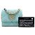Chanel Blau gestepptes Denim 19 Kartenhalter mit Kette Hellblau - Ansicht 8