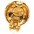 Orecchini rotondi a clip in oro placcato CC dorato Chanel D'oro - vista 3