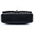 Chanel Nero Medio Classico Chevron Pelle di Agnello Doppio Flap - vista 3