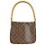 Borsa a Spalla Louis Vuitton Monogram Looping MM Marrone Monogramma - vista 3