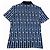 Lacoste Polo mit Blauem und Weißem Geometrischem Muster Schwarz - Ansicht 5