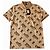 Autre Marque Abstract Pattern Boss Polo Brown Beige