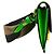 Borsa a spalla Baguette piatta Fendi Verde - vista 4