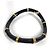 Collana choker con logo Bamboo Gucci 830377 Nero D'oro