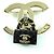Chanel COCO Mark Brosche Golden Metallisch - Ansicht 6