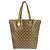 Borsa a Spalla Gucci GG Crystal Tote Beige Marrone - vista 2