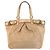 Gucci Bamboo Diamante Canvas Leder Tote Braun Beige