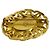 Farbstein-Brosche mit Coco-Logo von CHANEL Golden Metallisch - Ansicht 3