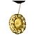 Farbstein-Brosche mit Coco-Logo von CHANEL Golden Metallisch - Ansicht 4