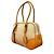 Bolsa tote 2 em 1 em lona e couro com logo triangular Prada Marrom Bege
