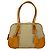 Bolsa tote 2 em 1 em lona e couro com logo triangular Prada Marrom Bege - vista 2