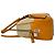 Bolsa tote 2 em 1 em lona e couro com logo triangular Prada Marrom Bege - vista 6