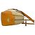 Bolsa tote 2 em 1 em lona e couro com logo triangular Prada Marrom Bege - vista 7