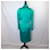 Yves Saint Laurent YSL tailleur vert de cérémonie avec gilet 1988  - vue 2