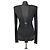 Alexandre Vauthier Schwarzer Jersey Bodysuit mit V-Ausschnitt und Ring