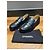 Chanel Navy Leder CC Slipper Marineblau - Ansicht 9