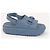 Sandales plateforme en caoutchouc Horsebit Gucci bleu marine - vue 3