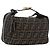 Borsa a mano Vanity in tela Zucca FENDI nera marrone oro Auth ARZ429 Nero D'oro