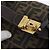 Borsa a mano Vanity in tela Zucca FENDI nera marrone oro Auth ARZ429 Nero D'oro - vista 18