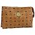 MCM Logogram Vicetos Clutch Bag in Pelle PVC Marrone Auth 173703