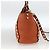 Bolso de mano de cuero Valentino con tachuelas 2 en 1 dorado naranja marrón Auth BA11416 - vista 3