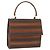 Céline Bolsa de mão em lona Macadam CELINE em couro PVC marrom dourado Auth 174439